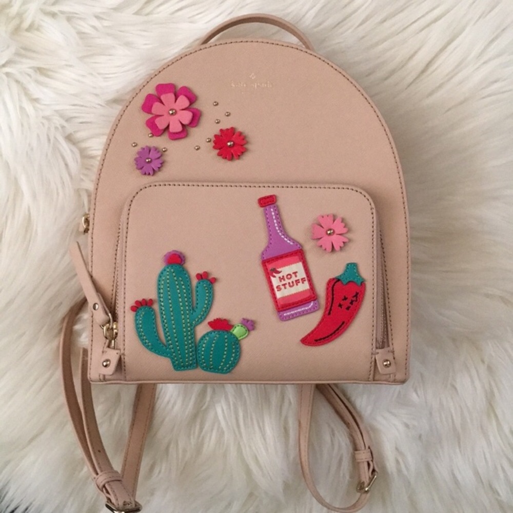 Kate Spade mini backpack Cactus Toni hot sauce